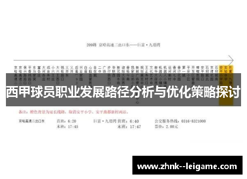 西甲球员职业发展路径分析与优化策略探讨